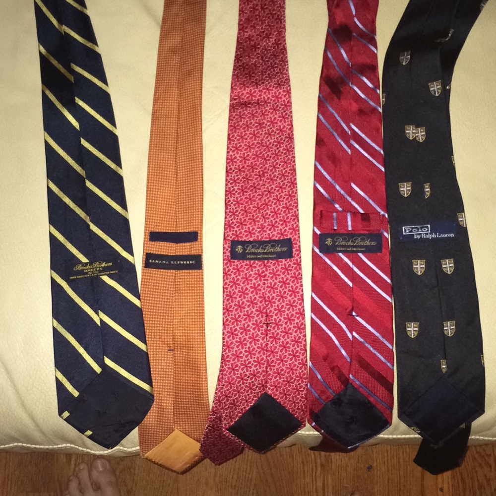 brooks brothers, polo and banana republic ties